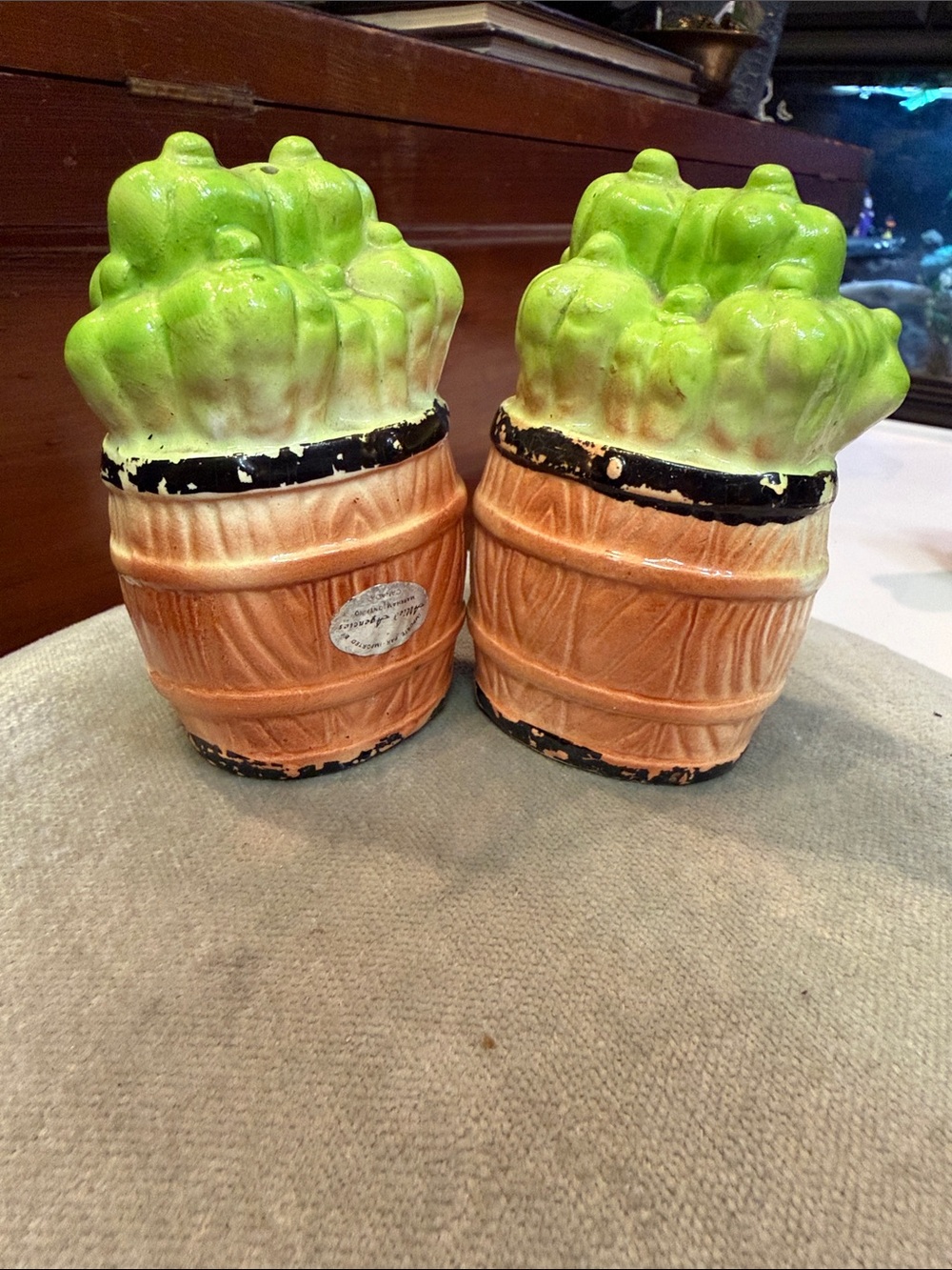 Vintage Asparagus salt and pepper shakers. Made in Japan.